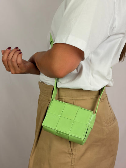 Bottega Veneta Cassette Intrecciato Mini Bag Green