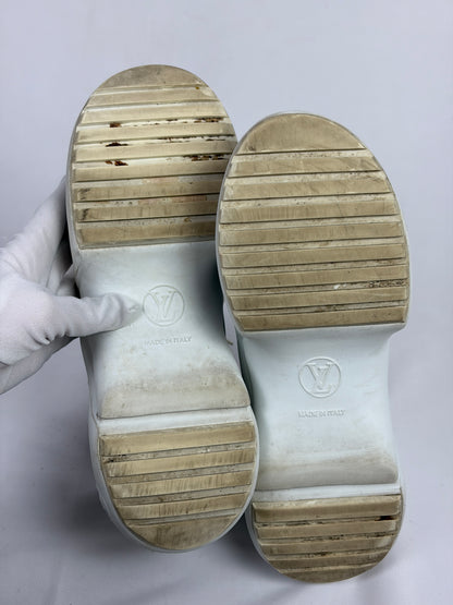 Louis Vuitton LV Archlight sneakers black and
white tweed-like fabric overlay