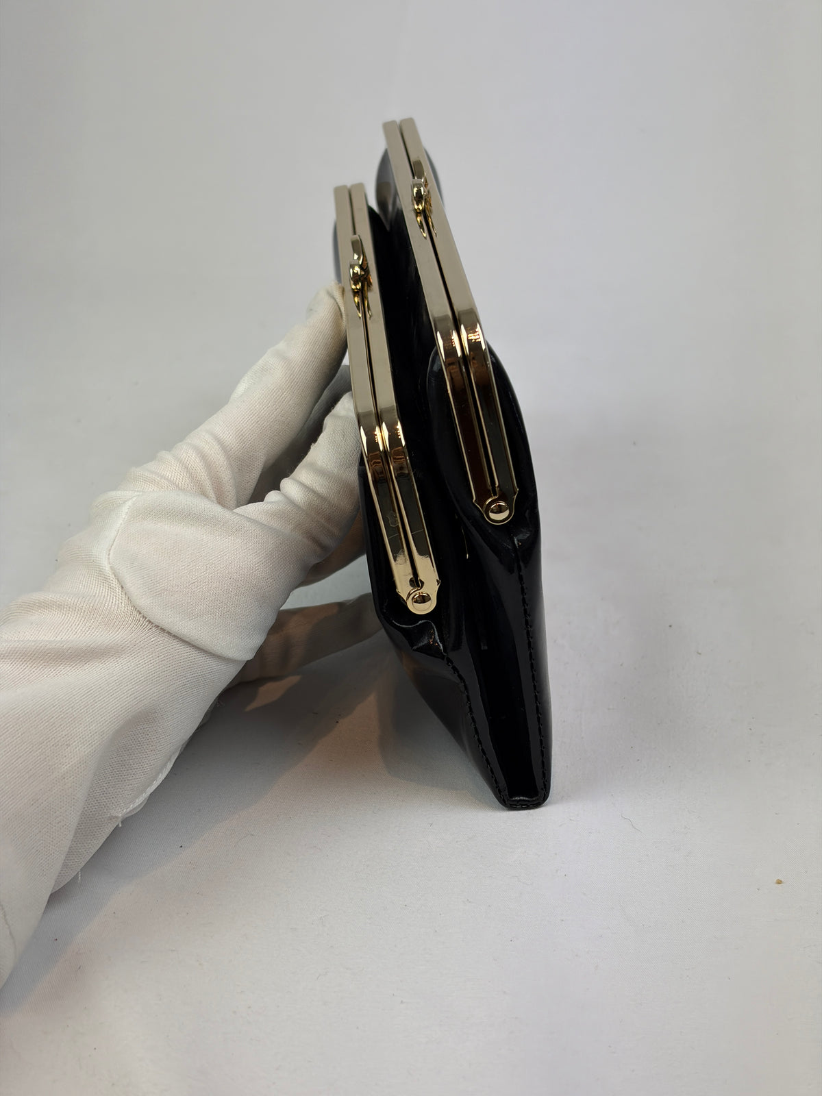Anya Hindmarch Black Patent Leather Clutch (with box)