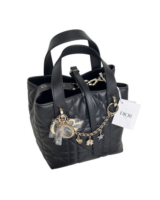 Dior Small Toujours Vertical Black Bag Cannage Calfskin