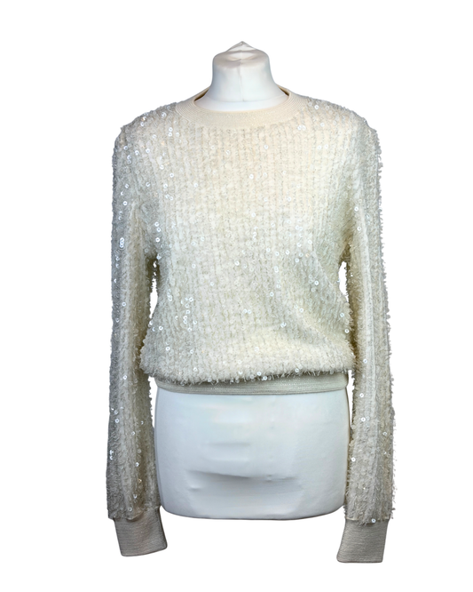 Chanel Angora & Silk Sequin Embellished Jumper - 10 UK