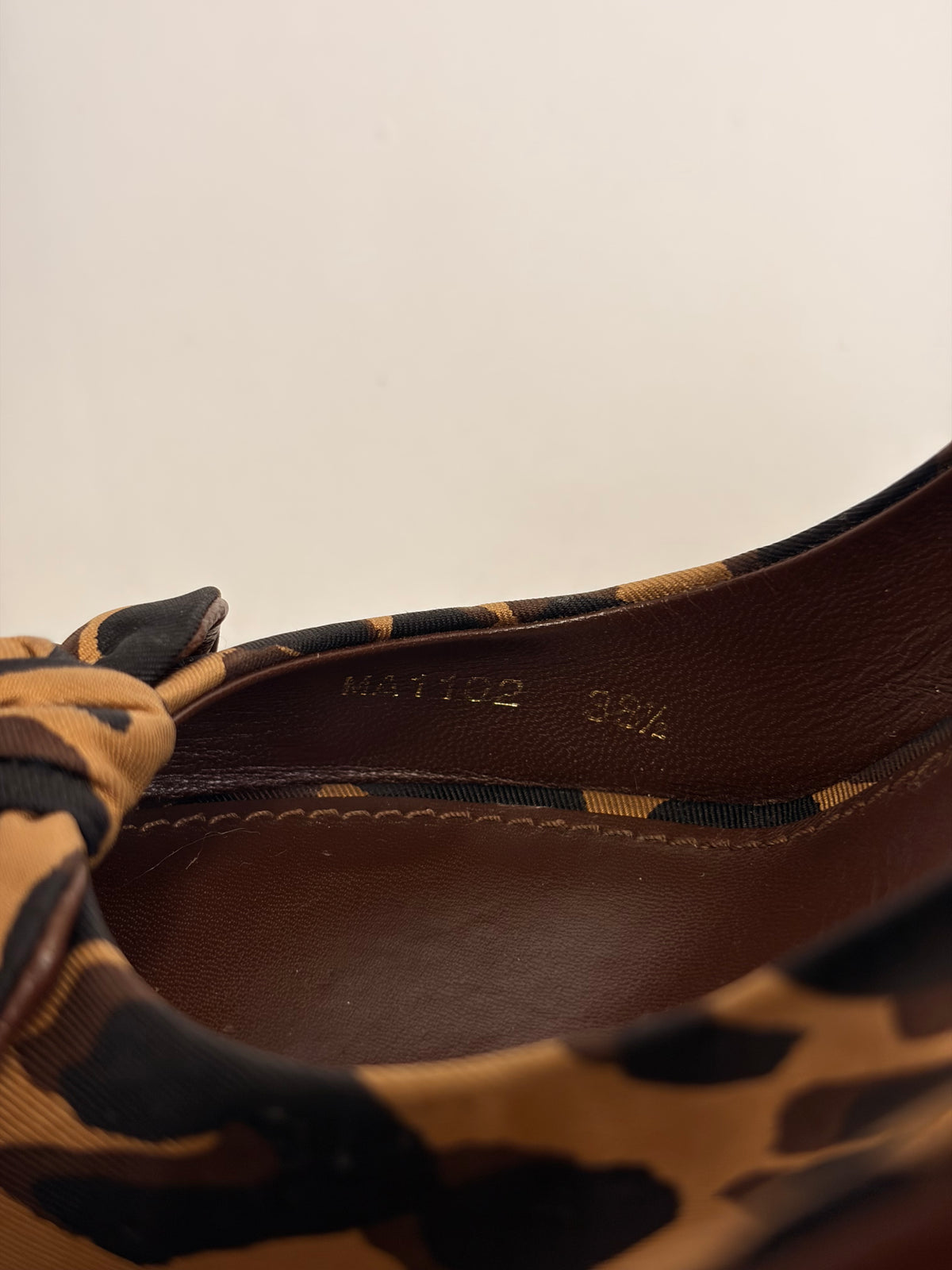 Louis Vuitton Leopard-Print Bow Platform Wedge Slingback Sandals - 5.5 UK