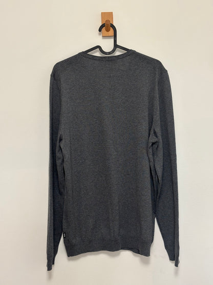 MENSWEAR - BOSS merino wool grey jumper - L