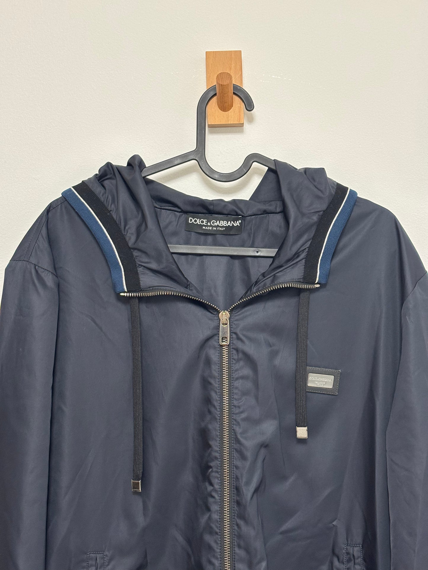 Menswear - Dolce & Gabbana Blue Hooded Bomber - L