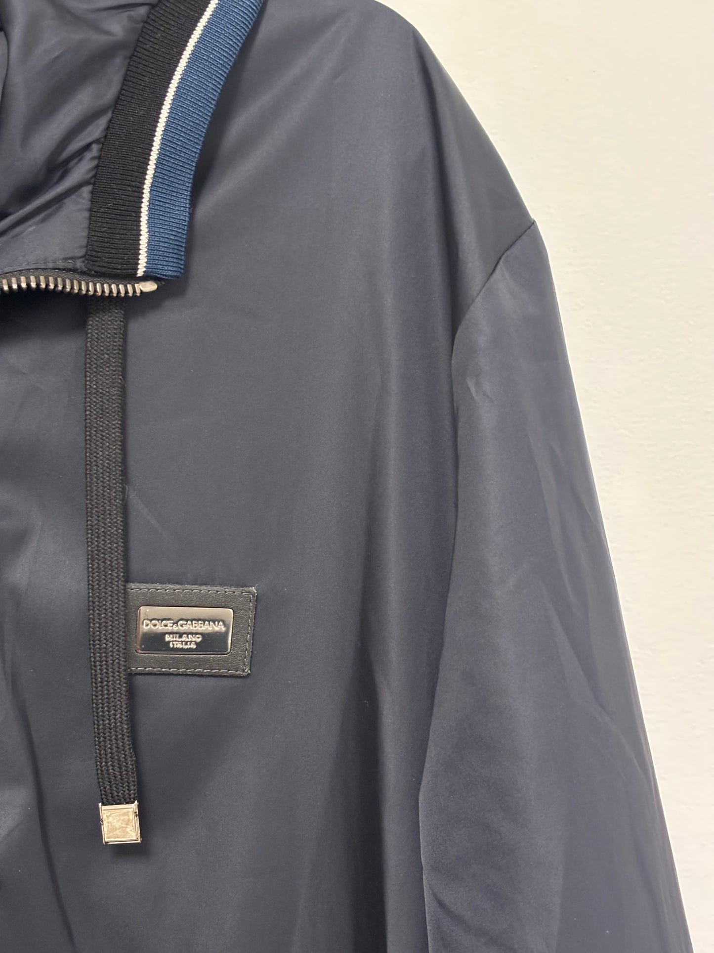 Menswear - Dolce & Gabbana Blue Hooded Bomber - L