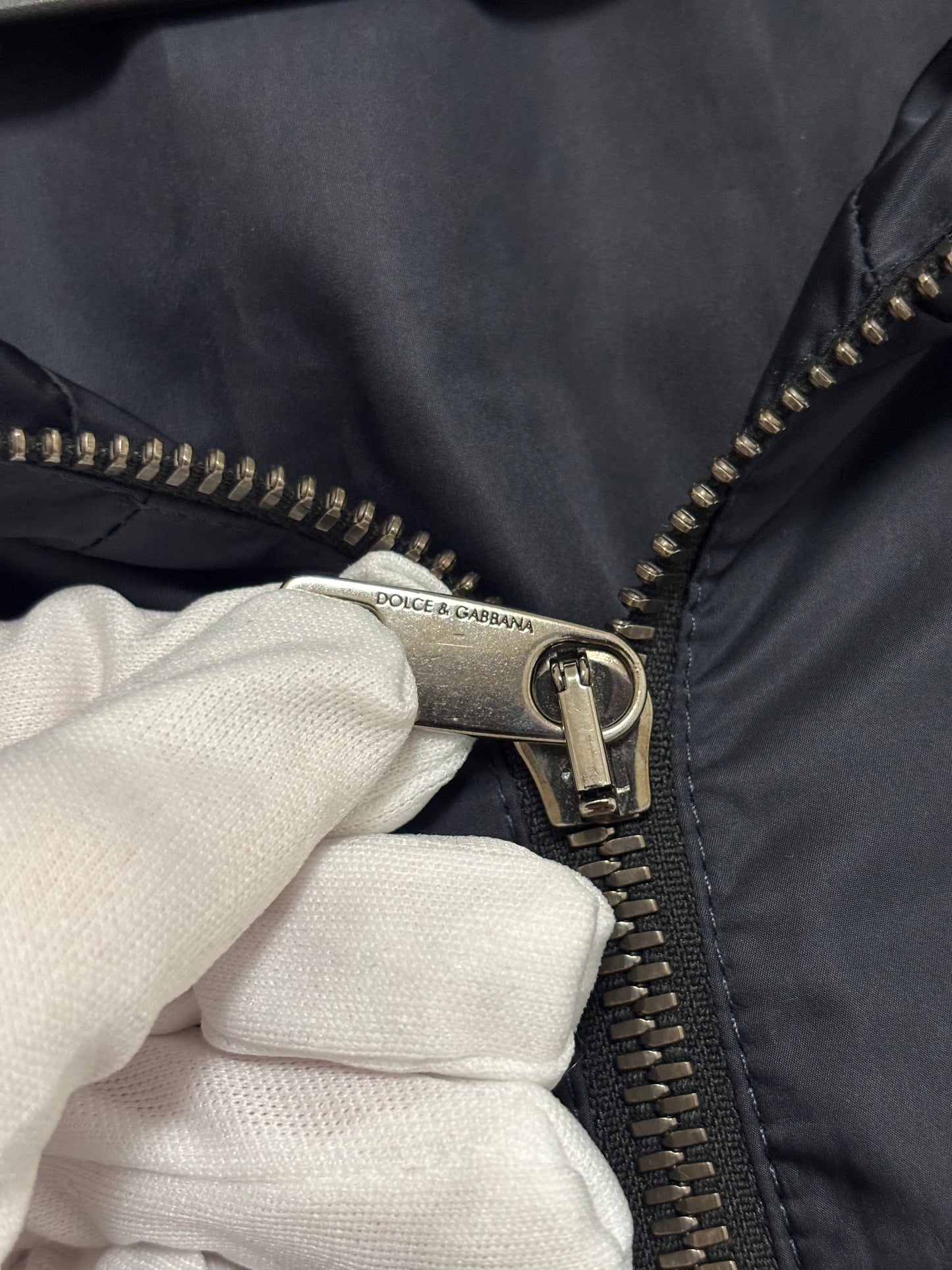 Menswear - Dolce & Gabbana Blue Hooded Bomber - L