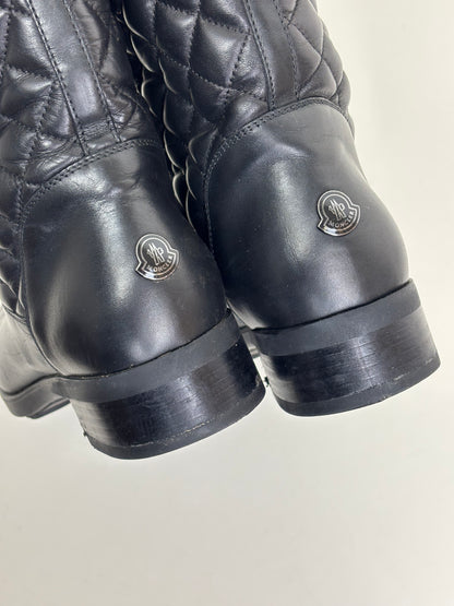 Moncler quilted leather boots - 5 UK