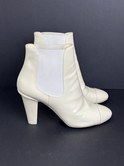 Chanel cream ankle boots - 6 UK