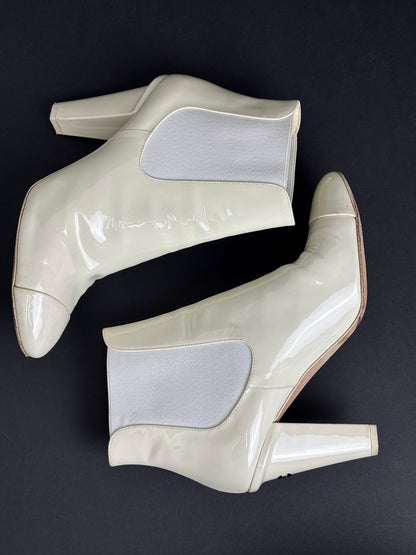 Chanel cream ankle boots - 6 UK