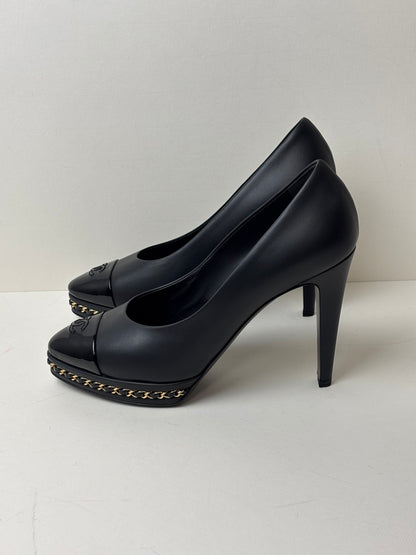 Chanel Chain-Trim Platform Pumps - 5.5 UK