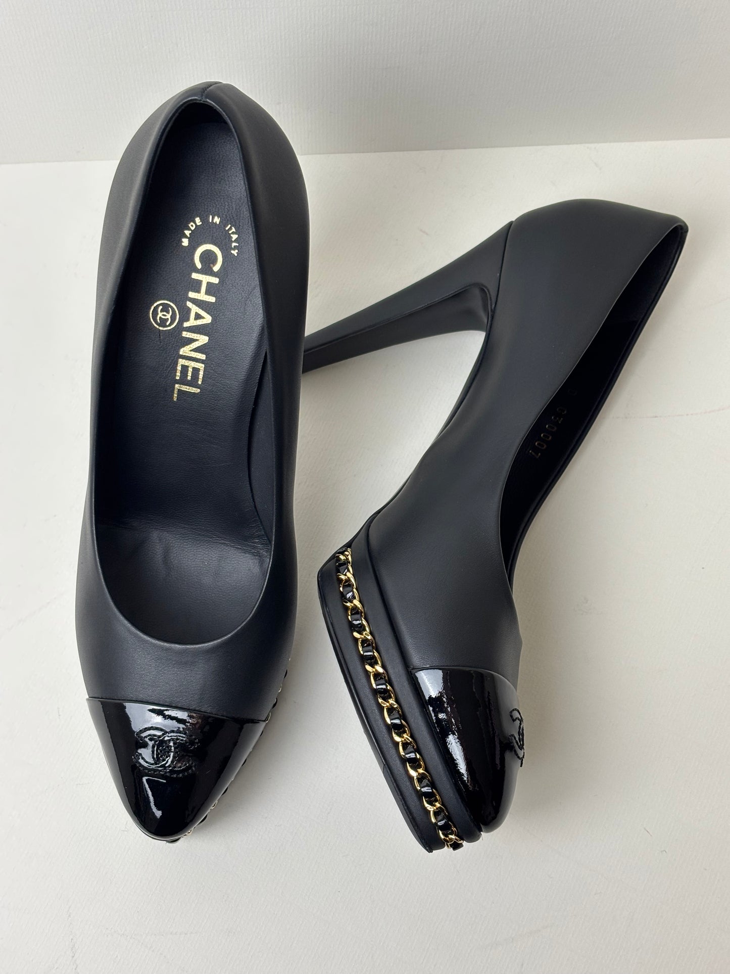 Chanel Chain-Trim Platform Pumps - 5.5 UK