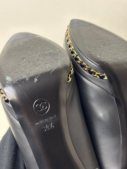 Chanel Chain-Trim Platform Pumps - 5.5 UK