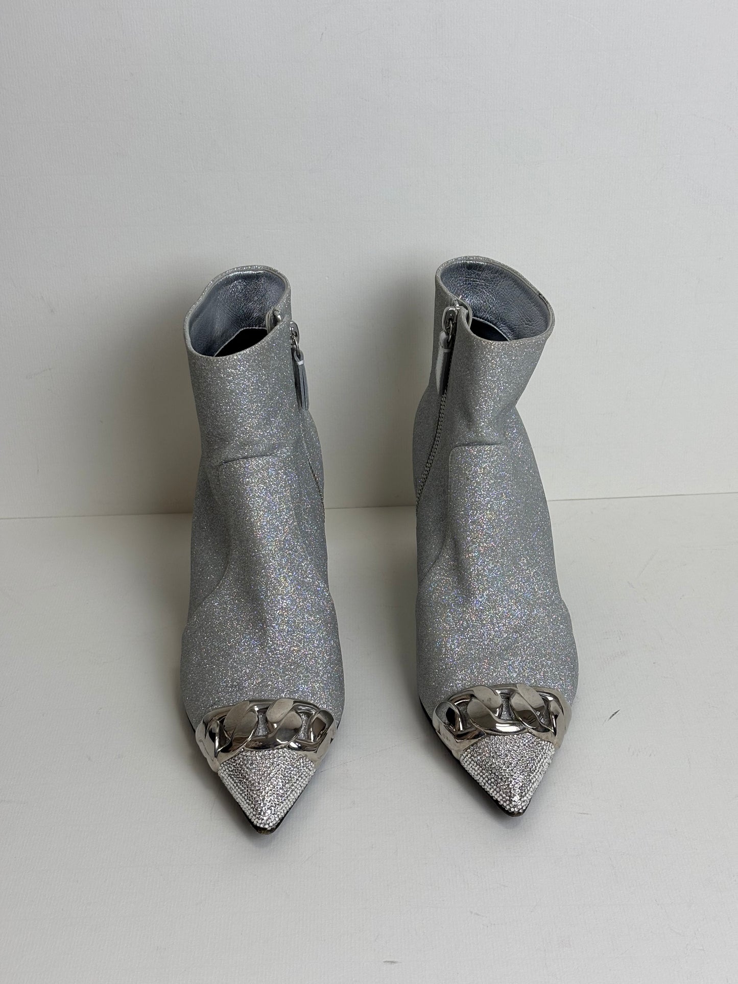 Casadei silver glitter ankle boots - 5 UK