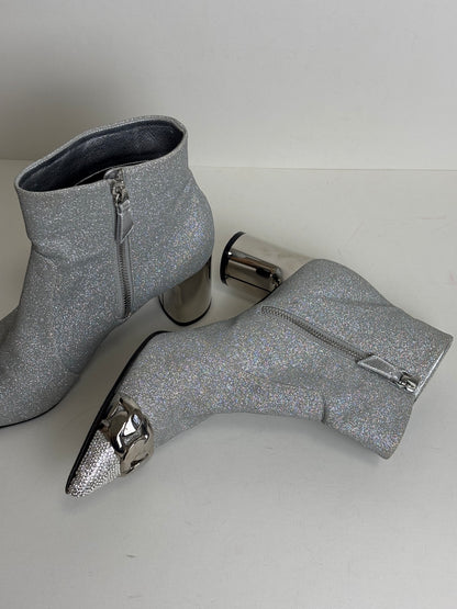Casadei silver glitter ankle boots - 5 UK