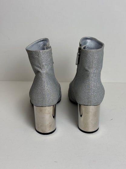 Casadei silver glitter ankle boots - 5 UK