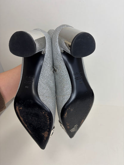 Casadei silver glitter ankle boots - 5 UK