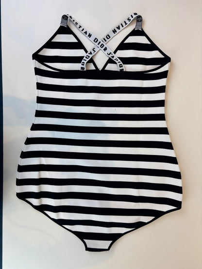 Christian Dior black and white bodysuit - L