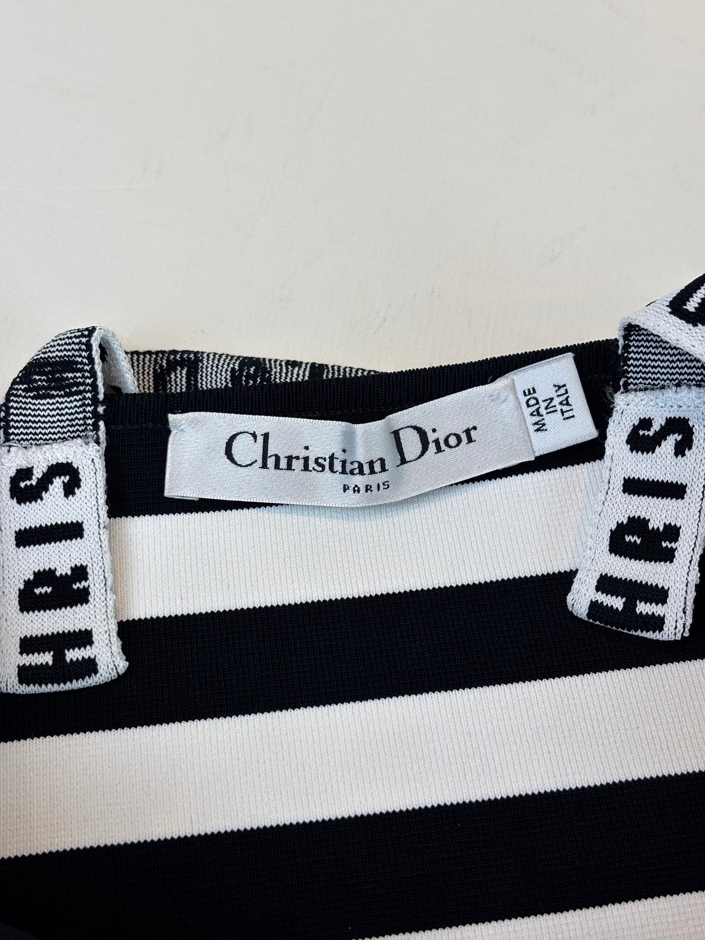 Christian Dior black and white bodysuit - L