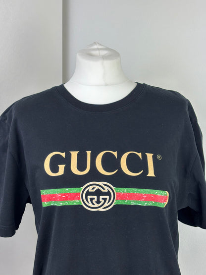 Gucci logo black T-shirt - L
