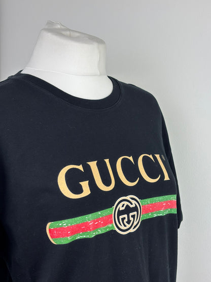 Gucci logo black T-shirt - L