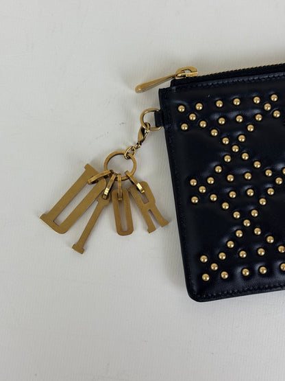 Christian Dior studded charm pouch