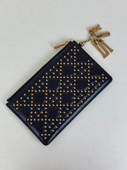 Christian Dior studded charm pouch