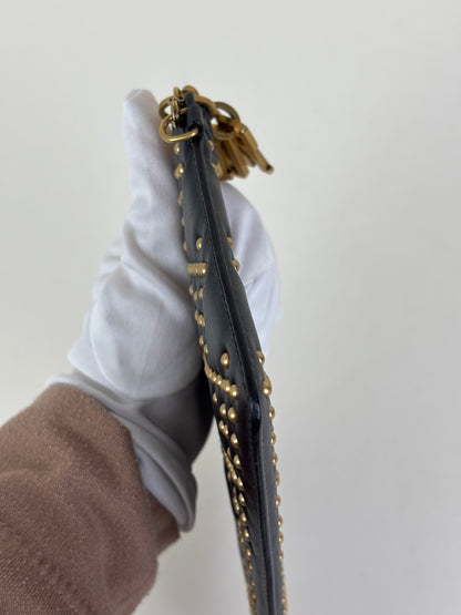 Christian Dior studded charm pouch