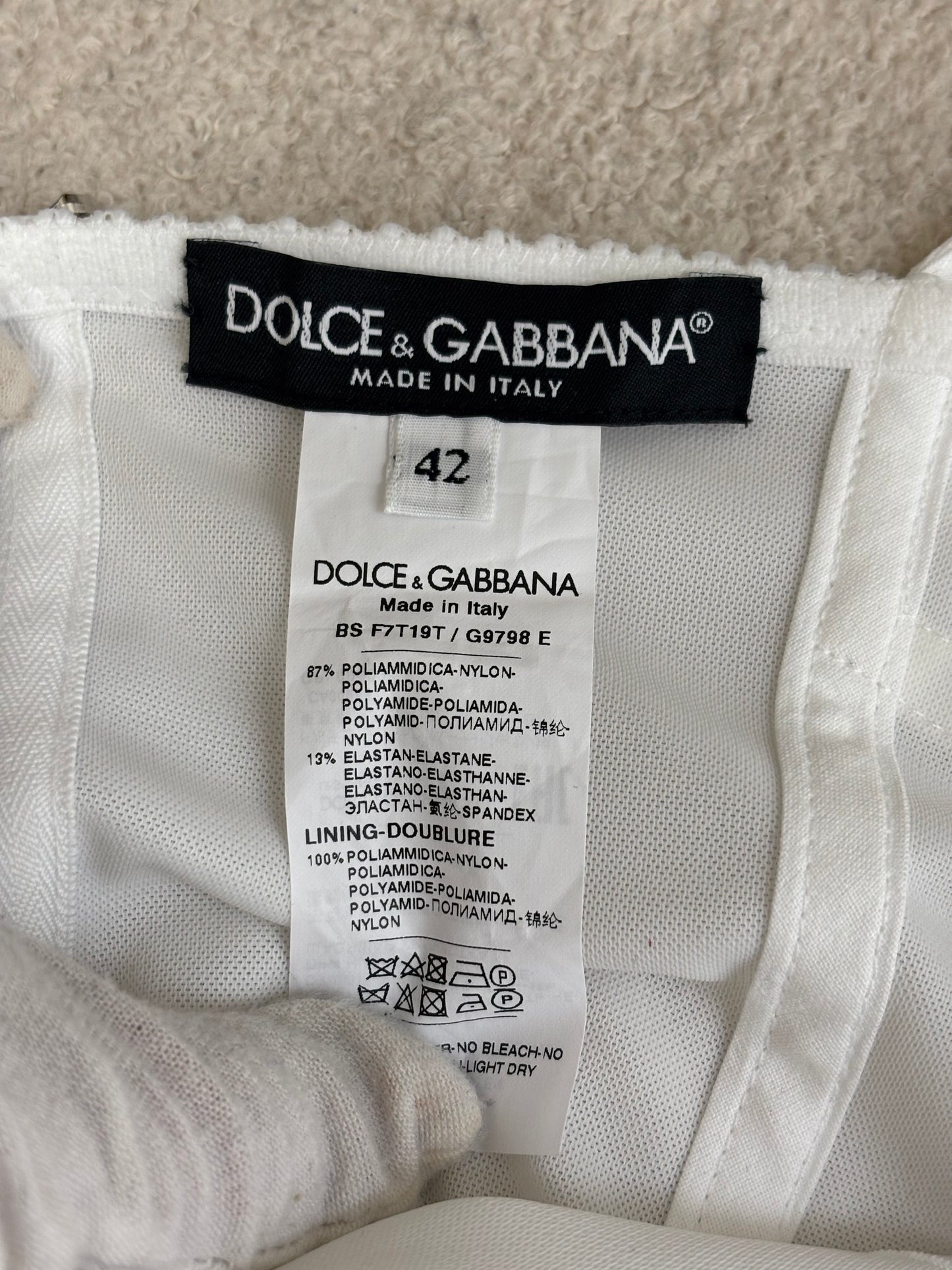 Dolce and Gabbana white top - 12 UK