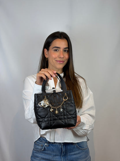 Dior Small Toujours Vertical Black Bag Cannage Calfskin