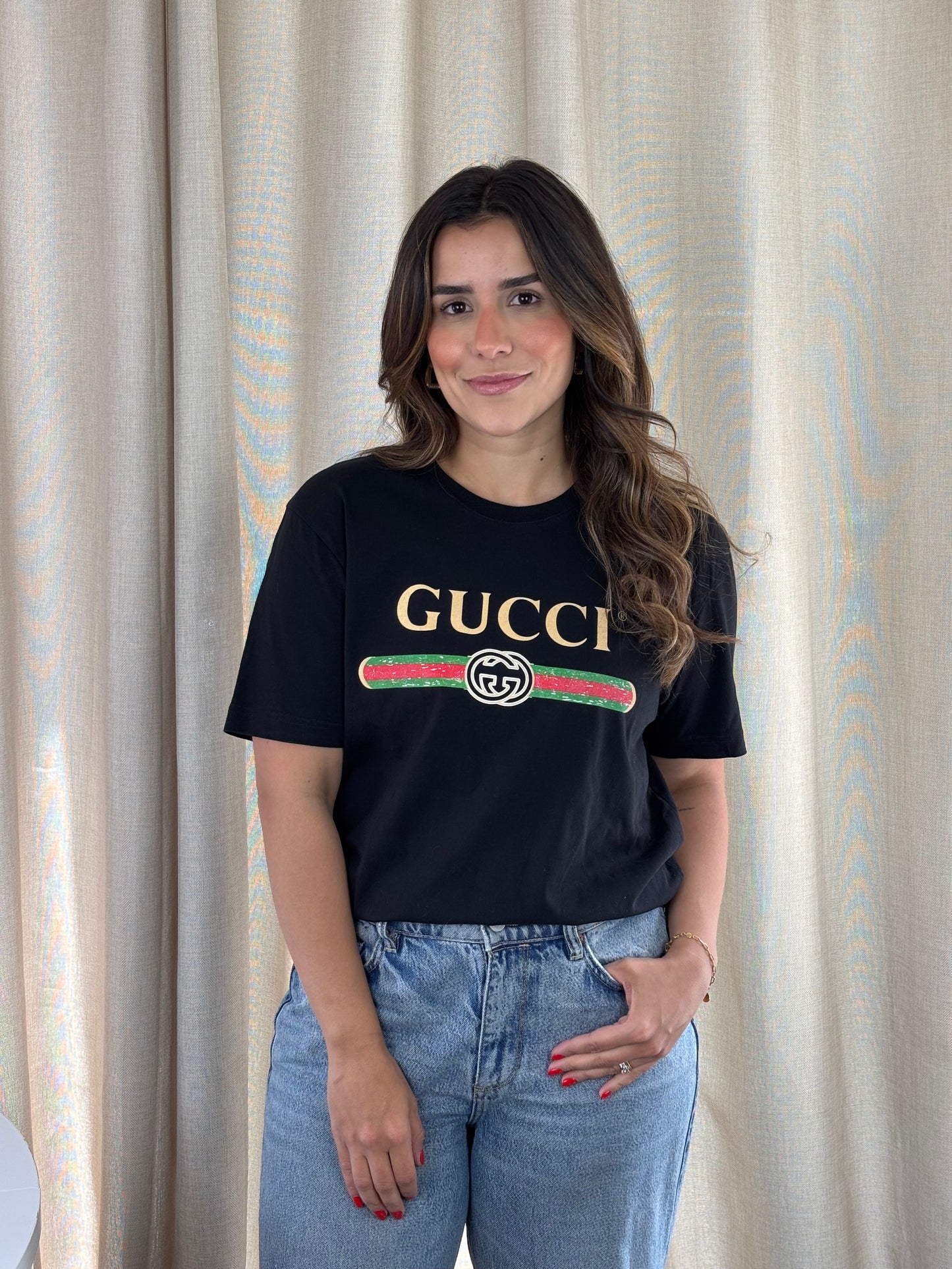 Gucci logo black T-shirt - L